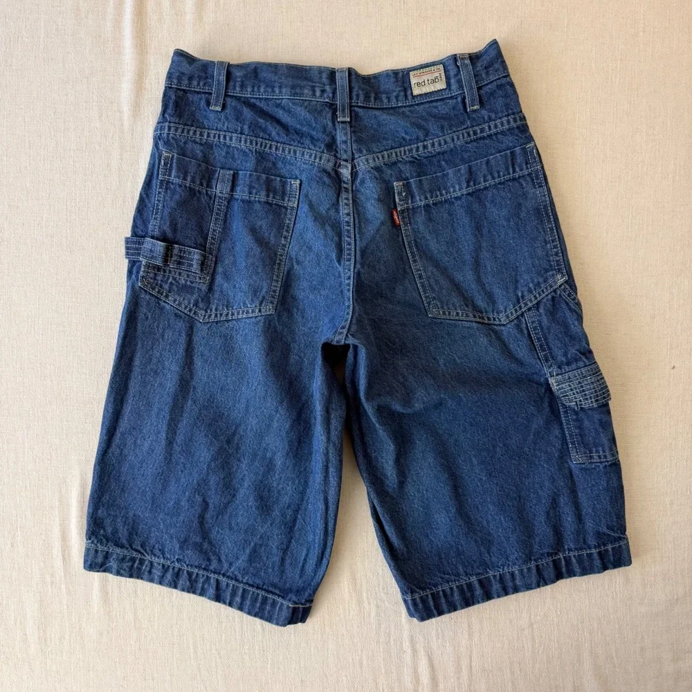 Vintage 1999 Levi's Carpenter Jorts W29 Baggy Y2K Skater Red Tab